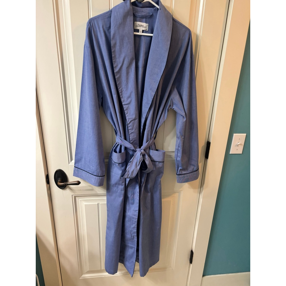 The Vermont Country Store Blue Robe Mens S/M Woman’s M/L NWOT 100% cotton